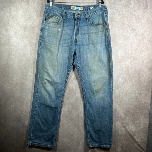Ariat M2 Relaxed Bootcut Jeans‎ Mens 36X32 Blue Denim Medium Wash Western Cowboy - Picture 1 of 10